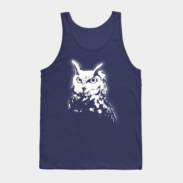 Black and white owl animal pet Tank Top by mybeautypets